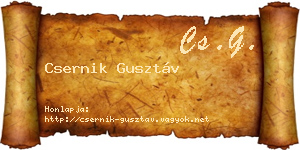 Csernik Gusztáv névjegykártya