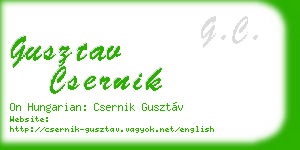 gusztav csernik business card