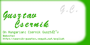 gusztav csernik business card